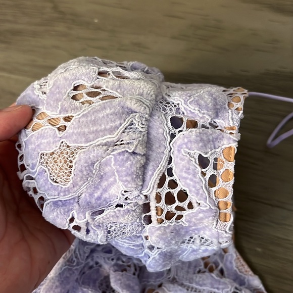 FOR LOVE & LEMONS ROSEMARY PUFF SLEEVE LACE MINI DRESS SMALL - Picture 14 of 16